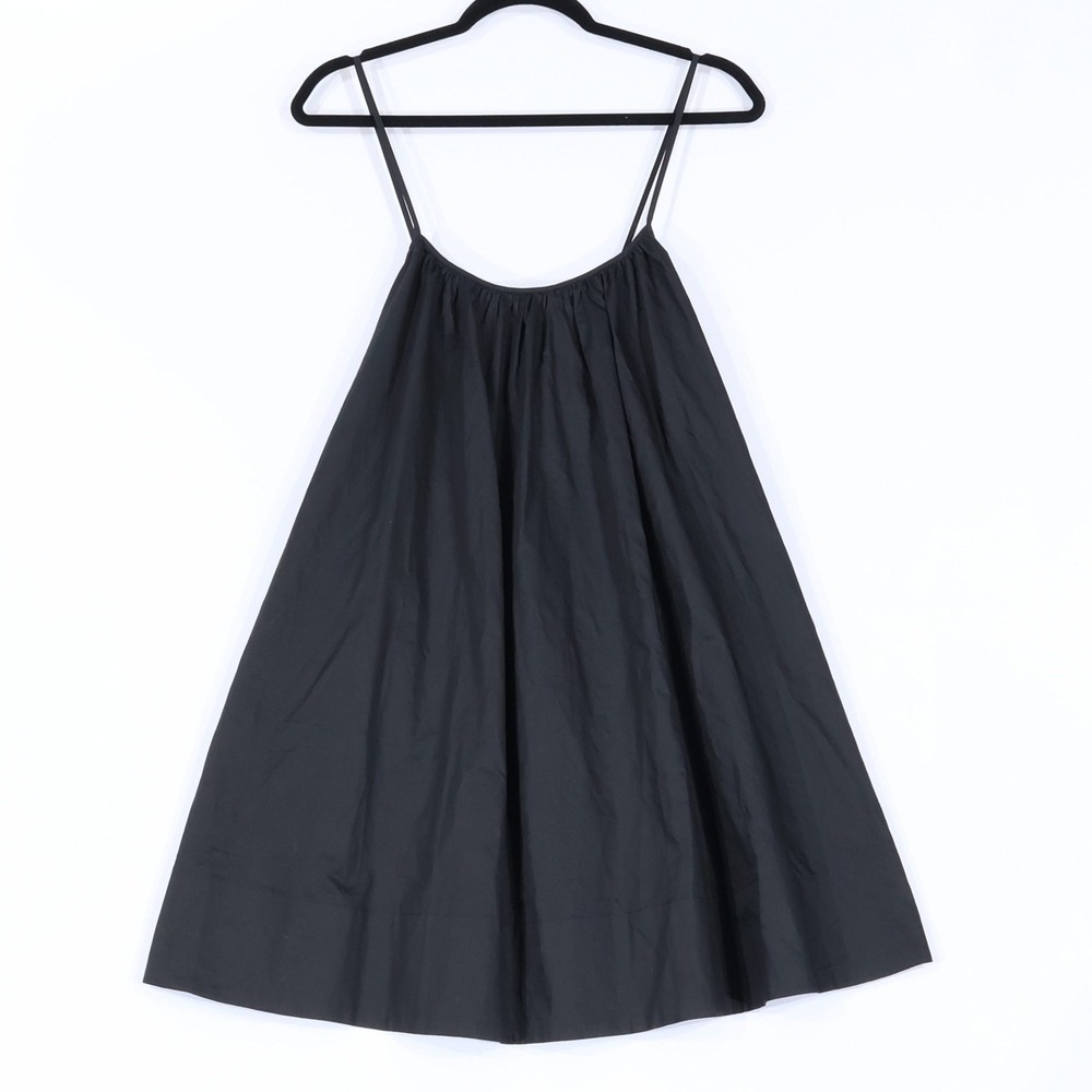 Solid & Striped Lindsay Dress Women XL Black Cotton Mini Summer Babydoll $168NWT